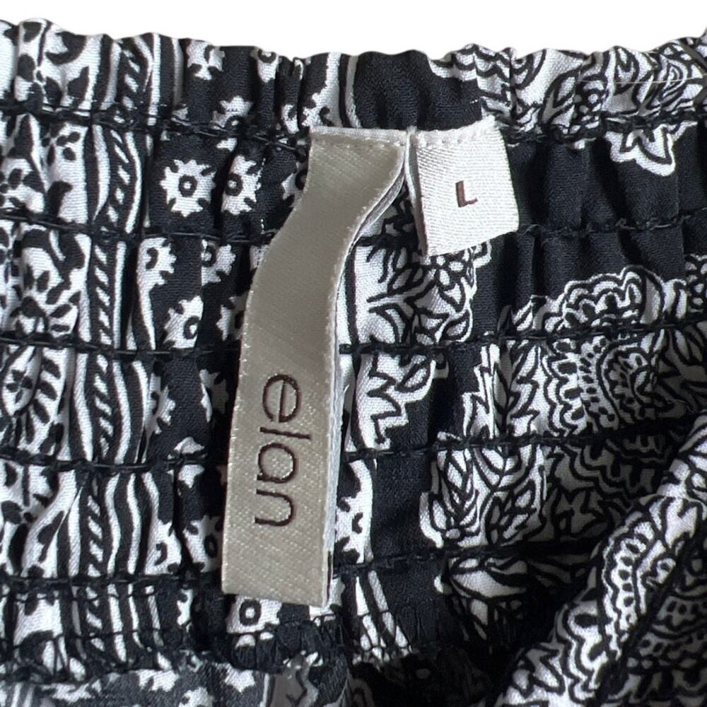 Elan Loose Wide Fit Women's Pants Size Large Black & White - Picture 3 of 7